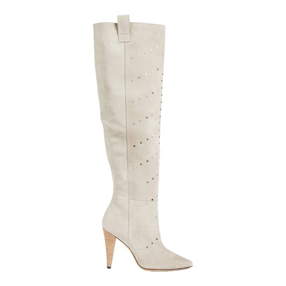IRO Elgow Studded Suede Over-The-Knee Boots - Picture 5 of 12